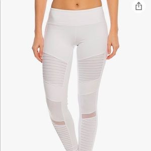 Alo white Moto leggings